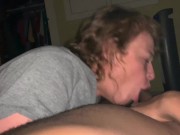 Redhead White Teen Sucks Big Black Dick 2  1/16