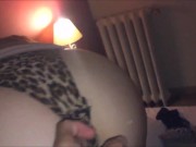 376 - Clothed White Girl in Satin Panty and Nightie 8/16