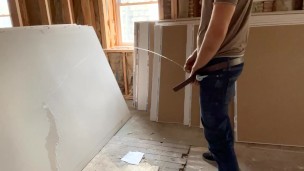 PAINTING MY MASTERPIECE - PISS ON DRYWALL ;)