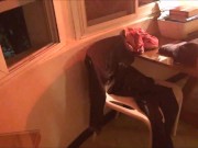 390 (02) - White Milf in Satin Nightie, rimming, sucking, clothed-sex (dress and satin lingerie) 13/16