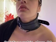 With chains and drinking milk this Arab girl is very horny 1/16