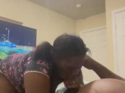 Ebony with big tits Sucks Fat Cock till it CUM  9/16