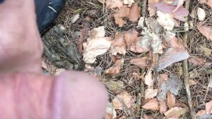 pissing in the wood