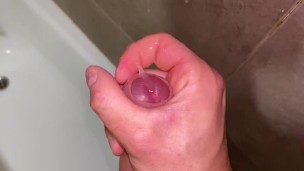 Cumshot in the Sower - Big Cumshot