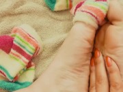 Dirty talk, showing you my feet, and thinking of your cum on them!  12/16