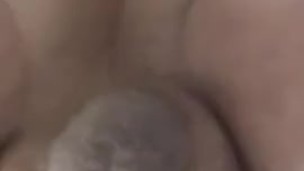 Taking that Horse Dildo balls deep