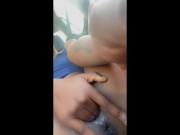 Playing with my pussy for the Uber driver. oops I made a mess 💦 13/16