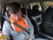 FakeDrivingSchool Brunette Skinny Babe Sucks and Fucks her Instructor 1/16