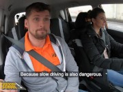 FakeDrivingSchool Brunette Skinny Babe Sucks and Fucks her Instructor 5/16