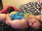 Cute Trans Girl Eats Our Hairy Nasty BBW Fat Cunt Making Her Squirt In Her Mouth