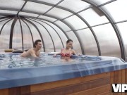 VIP4K. Russian Angie Moon has pussy filled with old cock in the pool 1/16