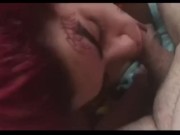 Messy redhead blowjob and swallow  11/16