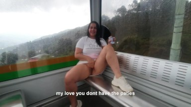 They catch me fucking in the cable car of Medellin Colombia kathalina7777 exhibitionist forever