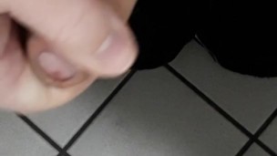 play with my cock in public toilet