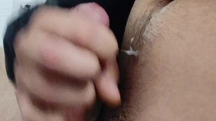 Fat cock jurked off before work (fast cum)