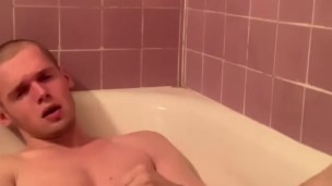 Cumming in the bathroom fingering my ass 
