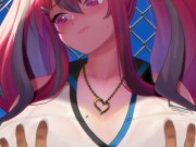 redhead gets boobs grabbed clothed