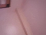 659 (02) - Clothed in my Satin Rose Dress, Black & Gold Thong 7/16