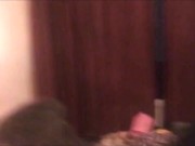 659 (05) - Clothed in my Satin Rose Dress, Black & Gold Thong 9/16