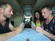 Куколд проиграл жену попутчику в поезде и вылизывает сперму с киски жены шлюхи 1/16