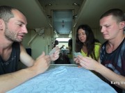 Куколд проиграл жену попутчику в поезде и вылизывает сперму с киски жены шлюхи 2/16