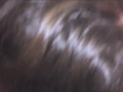 659 - Clothed in my Satin Rose Dress, Black & Gold Thong 1/16