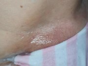 Petite Girl in Knee High Socks Fucks her Creamy Cum Filled Pussy to a Grool Gushing Finish  16/16