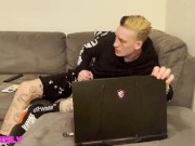 Girlfriend Catches Bf Watching RimJob Porn And Eats His Ass! 2/16