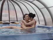 OLD4K. Russian Angie Moon has pussy filled with old cock in the pool 3/16