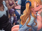 hot blonde doggystyle against wall creampie 3/16