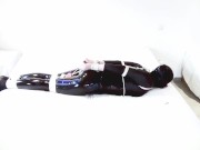 All black time lock self bondage - Screenshot 9 of 16 - Tied