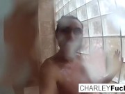 Big Tittied Brunette Masturbates In The Shower 13/16