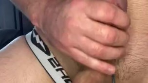 Straight Bi Guy jerking his big cock 