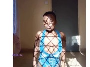 Akiilisa in Sexy black underwear,trapped 10/16