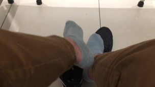 Public toilet - Testing to see if the guy in the stall next to me is keen to play - Manlyfoot