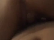 daddy cums all over my ass and hair while i ride him 