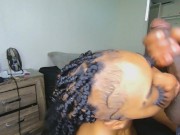 BBC STEP-BROTHER FACEFUCKS AND CUMS ALL OVER EBONY SLUTS FACE AND BODY 3/16