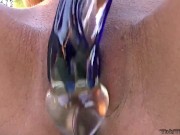 Tiny Trisha Masturbate with Dildo Outdoor 7/16