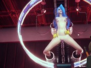 Jinx amarrada e gozando em uma maquina sexual 12/16