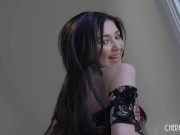 Petite Teen Luna Loves Licking Balls and Sucking Cock Before Fucking Cowgirl and Taking It Doggy 3/16