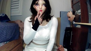 Anime Girl Happi Pt 2 Jill ! Happi unmasks from her kigurumi mask and masks in her doll mask Jill!