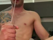 Cumshot, Oiled big dick masturbating to Eve 🤤 15/16