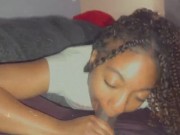 Don’t you wish you’re girl could drain your balls like me lol daddy Bbc my ebony wet throat 1/16