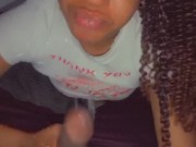 Don’t you wish you’re girl could drain your balls like me lol daddy Bbc my ebony wet throat 10/16