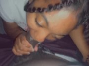 Don’t you wish you’re girl could drain your balls like me lol daddy Bbc my ebony wet throat 15/16