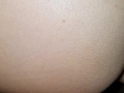 tight and wet pussy creaming on dick and balls POV close up view 1/16