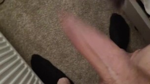 Theirish_bull hammers his cock to make it hard 