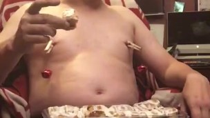 Christmas ham eats breakfast 