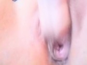 Sexy thick milf fucks her tight hole with big toy & squirts for you 10/16