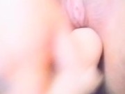 Sexy thick milf fucks her tight hole with big toy & squirts for you